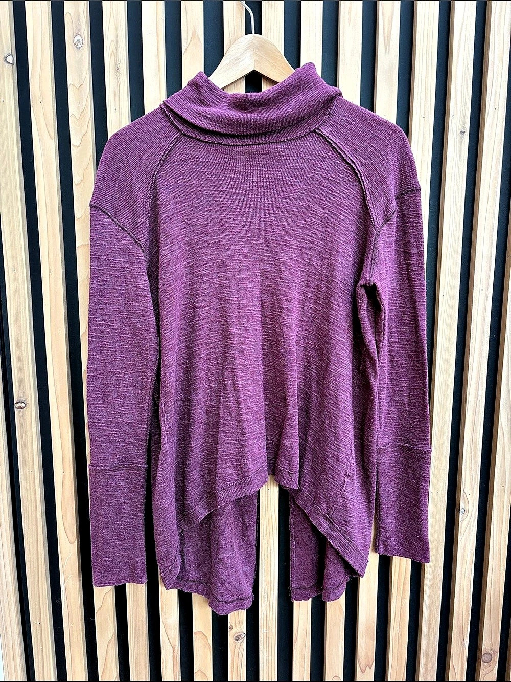 We The Free Cowl Neck Purple Size Small
